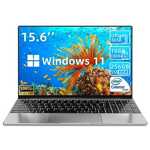 iSTYLE Laptop de 15.6 pulgadas con Windows 11 16GB RAM 256GB SSD Celeron Quad-Core hasta 2.9GHz