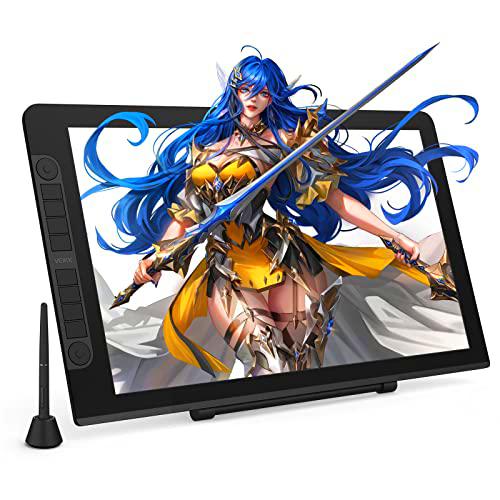 VEIKK Studio VK2200 Pro Tableta Gráfica con Pulgadas HD IPS 8192 Niveles sin Batería Nuevo Monitor de Dibujo Gráfico con 2 Diales Rápidos Personalizados 8 Teclas de Acceso Directo Silenciosas