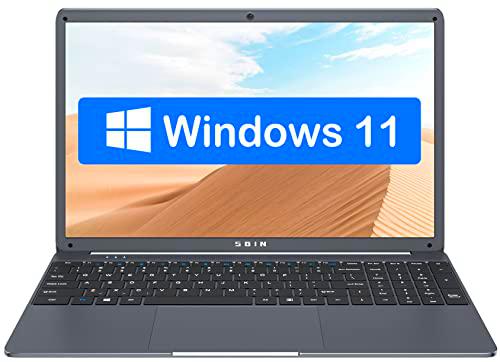 SGIN Ordenador portátil, 15,6 pulgadas, 12 GB RAM 512 GB SSD Windows 11 Notebook