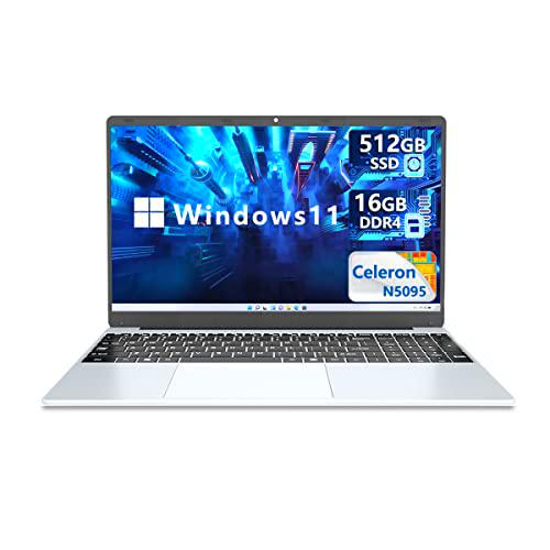 KUU Ordenador Portátil 15.6'' Yepbook, Portátil Windows 11 Pro 16GB RAM DDR4 512GB SSD