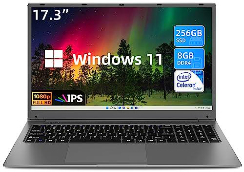 SGIN 17 Zoll Laptop Windows 11 Home, 8 GB RAM 256 GB SSD ROM Laptop